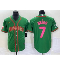Men Mexico Baseball 7 Julio Urias 2023 Green World Baseball With Patch Classic Stitched Jersey 4 Men Mexico Baseball 7 Julio Urias 2023 Green World Baseball With Patch Classic Stitched Jersey 4