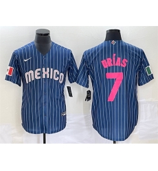 Men Mexico Baseball 7 Julio Urias 2023 Navy World Baseball Classic Stitched Jersey 3 Men Mexico Baseball 7 Julio Urias 2023 Navy World Baseball Classic Stitched Jersey 3