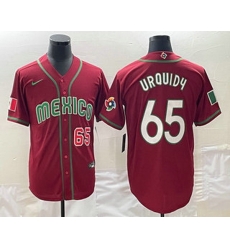 Men's Mexico Baseball #65 Giovanny Gallegos Number 2023 Red World Classic Stitched Jersey1 Men's Mexico Baseball #65 Giovanny Gallegos Number 2023 Red World Classic Stitched Jersey1