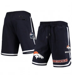 Men Denver Broncos Navy Shorts Men Denver Broncos Navy Shorts