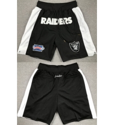 Men Las Vegas Raiders Black White Shorts Men Las Vegas Raiders Black White Shorts