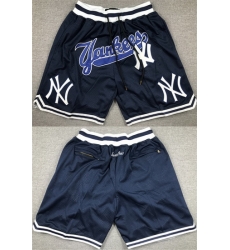 Men New Yok Yankees Navy Shorts Men New Yok Yankees Navy Shorts