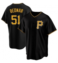 Men Pittsburgh Pirates David Bednar #51 Black Cool Base Stitched Jersey Men Pittsburgh Pirates David Bednar #51 Black Cool Base Stitched Jersey