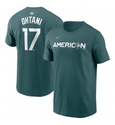 Men Los Angeles Angels 17 Shohei Ohtani Teal 2023 All Star Name Number T Shirt Men Los Angeles Angels 17 Shohei Ohtani Teal 2023 All Star Name Number T Shirt