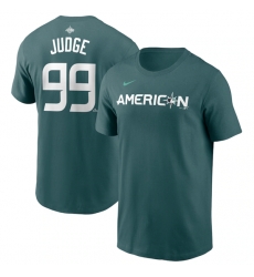 Men New York Yankees 99 Aaron Judge Teal 2023 All Star Name Number T Shirt Men New York Yankees 99 Aaron Judge Teal 2023 All Star Name Number T Shirt