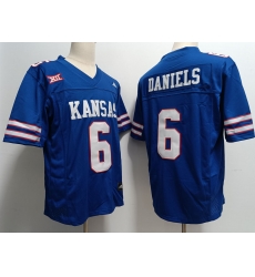 Men Nike Kansas Jayhawks #6 Jalon Daniels Stitched Blue College Football Jersey Men Nike Kansas Jayhawks #6 Jalon Daniels Stitched Blue College Football Jersey