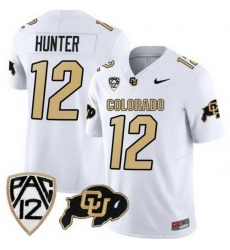 Colorado Buffaloes #12 Travis Hunter White 2023 Fuse Stitched Football Jersey Colorado Buffaloes #12 Travis Hunter White 2023 Fuse Stitched Football Jersey