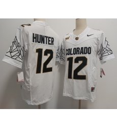 Colorado Buffaloes #12 Travis Hunter White New Colorado Buffaloes #12 Travis Hunter White New