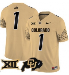 Men Colorado Buffaloes #1 Team Gold Vapor Limited Stitched Football Jersey Men Colorado Buffaloes #1 Team Gold Vapor Limited Stitched Football Jersey