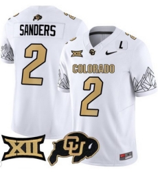 Men Colorado Buffaloes #2 Shedeur Sanders White Vapor Limited Stitched Football Jersey Men Colorado Buffaloes #2 Shedeur Sanders White Vapor Limited Stitched Football Jersey
