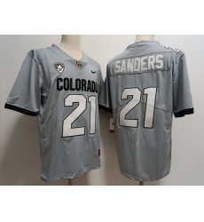 Men Colorado Buffaloes Shilo Sanders #21 Original Retro F U S E Gray NCAA Vapor Jersey Men Colorado Buffaloes Shilo Sanders #21 Original Retro F U S E Gray NCAA Vapor Jersey