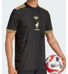 Men Mexico Black Soccer Jersey Men Mexico Black Soccer Jersey