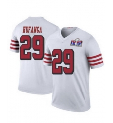 Men San Francisco 49ers 29 Talanoa Hufanga White Throwback 2023 F U S E With John Madden Patch Vapor Limited Stitched Football 2024 Super Bowl LVIII Jerse Men San Francisco 49ers 29 Talanoa Hufanga White Throwback 2023 F U S E With John Madden Patch Vapor Limited Stitched Football 2024 Super Bowl LVIII Jerse