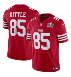 Men San Francisco 49ers 85 George Kittle Red 2023 F U S E Vapor Untouchable Limited Stitched Football 2024 Super Bowl LVIII Jersey Men San Francisco 49ers 85 George Kittle Red 2023 F U S E Vapor Untouchable Limited Stitched Football 2024 Super Bowl LVIII Jersey