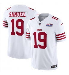 Youth San Francisco 49ers 19 Deebo Samuel White Throwback 2023 F U S E Vapor Untouchable Limited Stitched Football 2024 Super Bowl LVIII Jersey Youth San Francisco 49ers 19 Deebo Samuel White Throwback 2023 F U S E Vapor Untouchable Limited Stitched Football 2024 Super Bowl LVIII Jersey