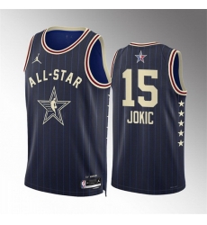 Men 2024 All Star 15 Nikola Jokic Navy Stitched Basketball Jersey Men 2024 All Star 15 Nikola Jokic Navy Stitched Basketball Jersey