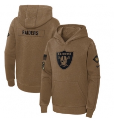 Youth Las Vegas Raiders 2023 Brown Salute To Service Pullover Hoodie Youth Las Vegas Raiders 2023 Brown Salute To Service Pullover Hoodie