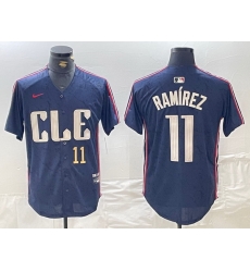 Men Cleveland Guardians 11 Jose Ramirez Navy 2024 City Connect Limited Stitched Baseball Jersey 6 Men Cleveland Guardians 11 Jose Ramirez Navy 2024 City Connect Limited Stitched Baseball Jersey 6