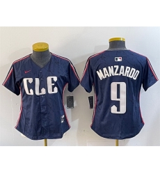 Women Cleveland Guardians 9 Kyle Manzardo Navy 2024 City Connect Stitched Baseball Jersey Women Cleveland Guardians 9 Kyle Manzardo Navy 2024 City Connect Stitched Baseball Jersey