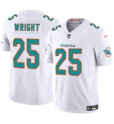 Youth Miami Dolphins 25 Jaylen Wright White 2024 F U S E Vapor Limited Stitched Jersey Youth Miami Dolphins 25 Jaylen Wright White 2024 F U S E Vapor Limited Stitched Jersey
