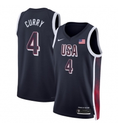 Men USA Basketball 4 Stephen Curry Navy 2024 Swingman Stitched Jersey Men USA Basketball 4 Stephen Curry Navy 2024 Swingman Stitched Jersey