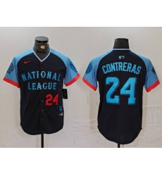 Men National League 24 William Contreras Navy 2024 All Star Limited Stitched Baseball Jersey 1 Men National League 24 William Contreras Navy 2024 All Star Limited Stitched Baseball Jersey 1