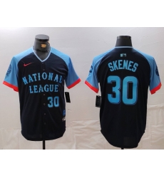 Men National League 30 Paul Skenes Navy 2024 All Star Limited Stitched Baseball Jersey 1 Men National League 30 Paul Skenes Navy 2024 All Star Limited Stitched Baseball Jersey 1