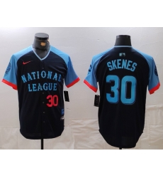 Men National League 30 Paul Skenes Navy 2024 All Star Limited Stitched Baseball Jersey 3 Men National League 30 Paul Skenes Navy 2024 All Star Limited Stitched Baseball Jersey 3