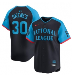 Men National League 30 Paul Skenes Navy 2024 All Star Limited Stitched Baseball Jersey Men National League 30 Paul Skenes Navy 2024 All Star Limited Stitched Baseball Jersey