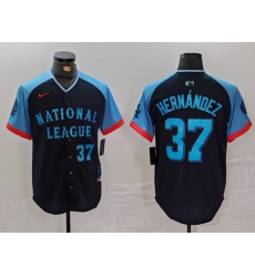 Men National League 37 Teoscar Hernandez Navy 2024 All Star Limited Stitched Baseball Jersey 3 Men National League 37 Teoscar Hernandez Navy 2024 All Star Limited Stitched Baseball Jersey 3
