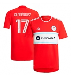 Men Chicago Fire Brian Gutierrez 2024 25 Home Replica Red Men Chicago Fire Brian Gutierrez 2024 25 Home Replica Red