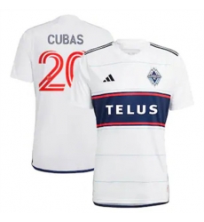 Men Vancouver Whitecaps FC Andres Cubas 2023 24 Home Replica White Men Vancouver Whitecaps FC Andres Cubas 2023 24 Home Replica White