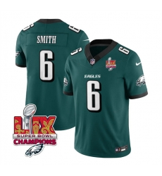 Men Philadelphia Eagles 6 DeVonta Smith Green 2025 Eagles Logo Super Bowl LIX Patch New F U S E Vapor Limited Stitched Football Jersey Men Philadelphia Eagles 6 DeVonta Smith Green 2025 Eagles Logo Super Bowl LIX Patch New F U S E Vapor Limited Stitched Football Jersey