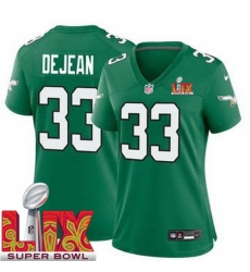 Women Philadelphia Eagles Cooper DeJean #33 Kelly Green 2024 2025 Super Bowl LIX F U S E Stitched NFL Jersey Women Philadelphia Eagles Cooper DeJean #33 Kelly Green 2024 2025 Super Bowl LIX F U S E Stitched NFL Jersey