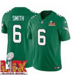 Youth Philadelphia Eagles DeVonta Smith #6 Kelly Green 2024 2025 Super Bowl LIX F U S E Stitched NFL Jersey Youth Philadelphia Eagles DeVonta Smith #6 Kelly Green 2024 2025 Super Bowl LIX F U S E Stitched NFL Jersey