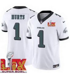 Youth Philadelphia Eagles Jalen Hurts #1 White 2024 2025 Super Bowl LIX F U S E Stitched NFL Jersey Youth Philadelphia Eagles Jalen Hurts #1 White 2024 2025 Super Bowl LIX F U S E Stitched NFL Jersey