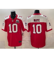 Men New England Patriots 10 Drake Maye Red 2025 F U S E 1 Star C Patch And Super Bowl LX Patch USA 250 Patch Vapor Limited Football Stitched Jersey Men New England Patriots 10 Drake Maye Red 2025 F U S E 1 Star C Patch And Super Bowl LX Patch USA 250 Patch Vapor Limited Football Stitched Jersey